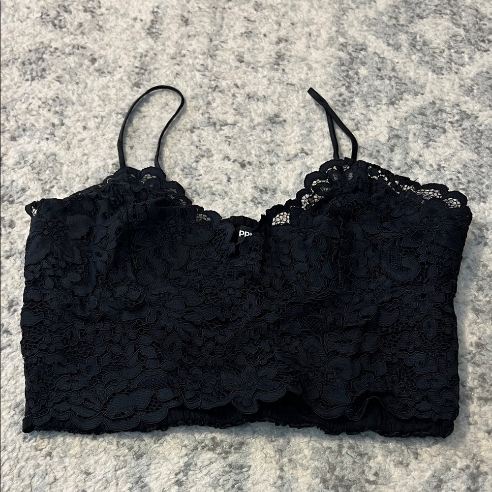 Express Black Lace Bralette